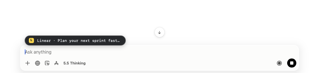 DWELL sponsor line in the ChatGPT desktop app